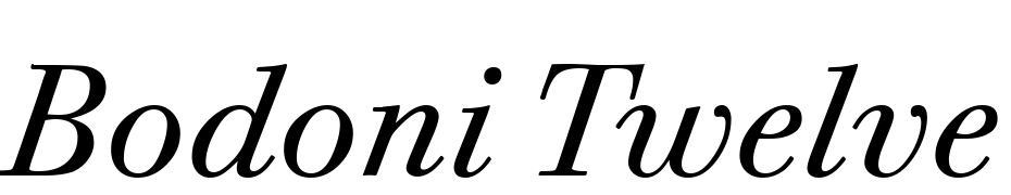 Bodoni Twelve ITC TT Book Italic Yazı tipi ücretsiz indir